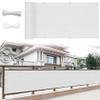 Balcony Privacy Screen 85 x 950 cm, HDPE Fabric, UV-Protective, Weather-Resistant, White view 1