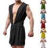RUMAOZIA Men's Transparent Mesh Robe, Long Lace Bathrobe view 2