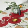 Eglooh Atlante Round Leather Desk Mat, Light Red, 60 x 60 cm view 3