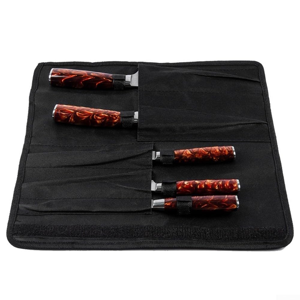 Black Roll-Up Bag, Secure Storage for Professional Kitchens
