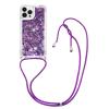 GoodcAcy Case Compatible with Samsung Galaxy S21 Plus, Purple Glitter Quicksand Case with Adjustable Strap view 1