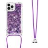 GoodcAcy Case Compatible with Samsung Galaxy S21 Plus, Purple Glitter Quicksand Case with Adjustable Strap view 3