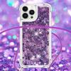 GoodcAcy Case Compatible with Samsung Galaxy S21 Plus, Purple Glitter Quicksand Case with Adjustable Strap view 4