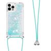 GoodcAcy Case Compatible with Google Pixel 8, Glitter Quicksand Case with Adjustable Lanyard, Light Green view 3