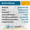 Stahl-Shop24 Stainless Steel Rectangular Tube 40 × 15 × 1.5 mm, 2000 mm, V2A, Brushed view 3