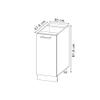 Vicco R-Line Pull-Out Base Cabinet, Goldkraft Oak, 30 cm view 3