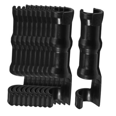 ABS Greenhouse Clips for 21–23 cm Pipes, Black