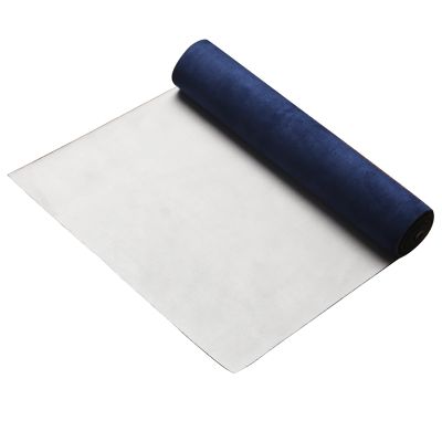 Suede Double-Sided Table Runner, Heat-Resistant Coffee Table Protector, Japanese Style, Blue/White, 15.7 x 70.9 in