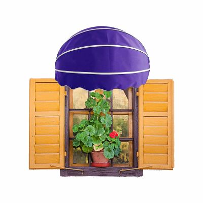 SHINGJING Arc Folding Awning, Door Canopy with Galvanized Aluminum Folding Frame, UV Protection, Waterproof, Windproof (B, Diameter: 60 cm/23.62 in)