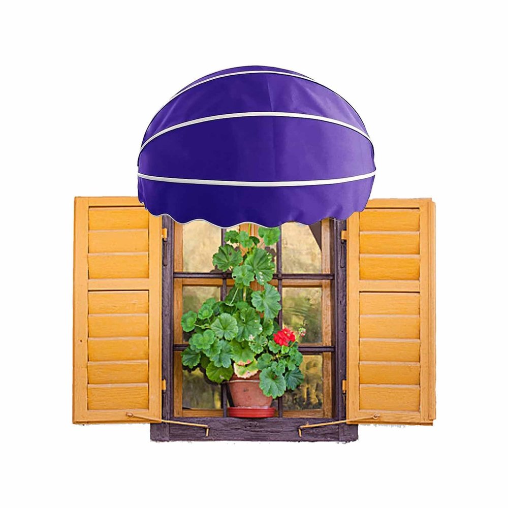 SHINGJING Arc Folding Awning, Door Canopy with Galvanized Aluminum Folding Frame, UV Protection, Waterproof, Windproof (B, Diameter: 60 cm/23.62 in)