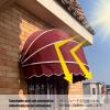 SHINGJING Arc Folding Awning, Door Canopy with Galvanized Aluminum Folding Frame, UV Protection, Waterproof, Windproof (B, Diameter: 60 cm/23.62 in) view 3