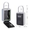 Wall-Mounted Key Lock Box with 4-Digit Combination and Weatherproof Cover view 2