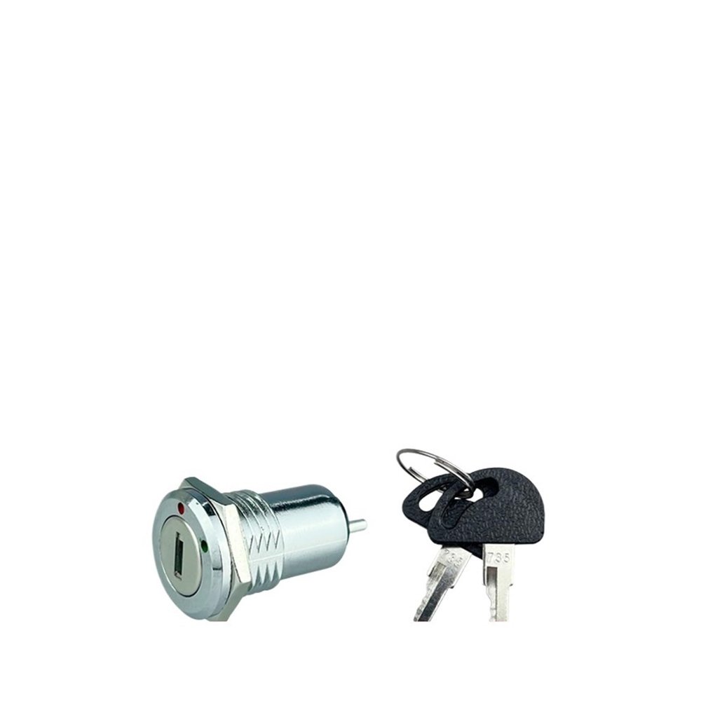 KERE 5/10/20 Sets 2P/4P Electronic Power Key Switch Locks, 12/16/19 mm Zinc Alloy Metal, 102/135/1203/2801 (S1601, Function 2), 5 Sets