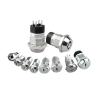 KERE 5/10/20 Sets 2P/4P Electronic Power Key Switch Locks, 12/16/19 mm Zinc Alloy Metal, 102/135/1203/2801 (S1601, Function 2), 5 Sets view 2