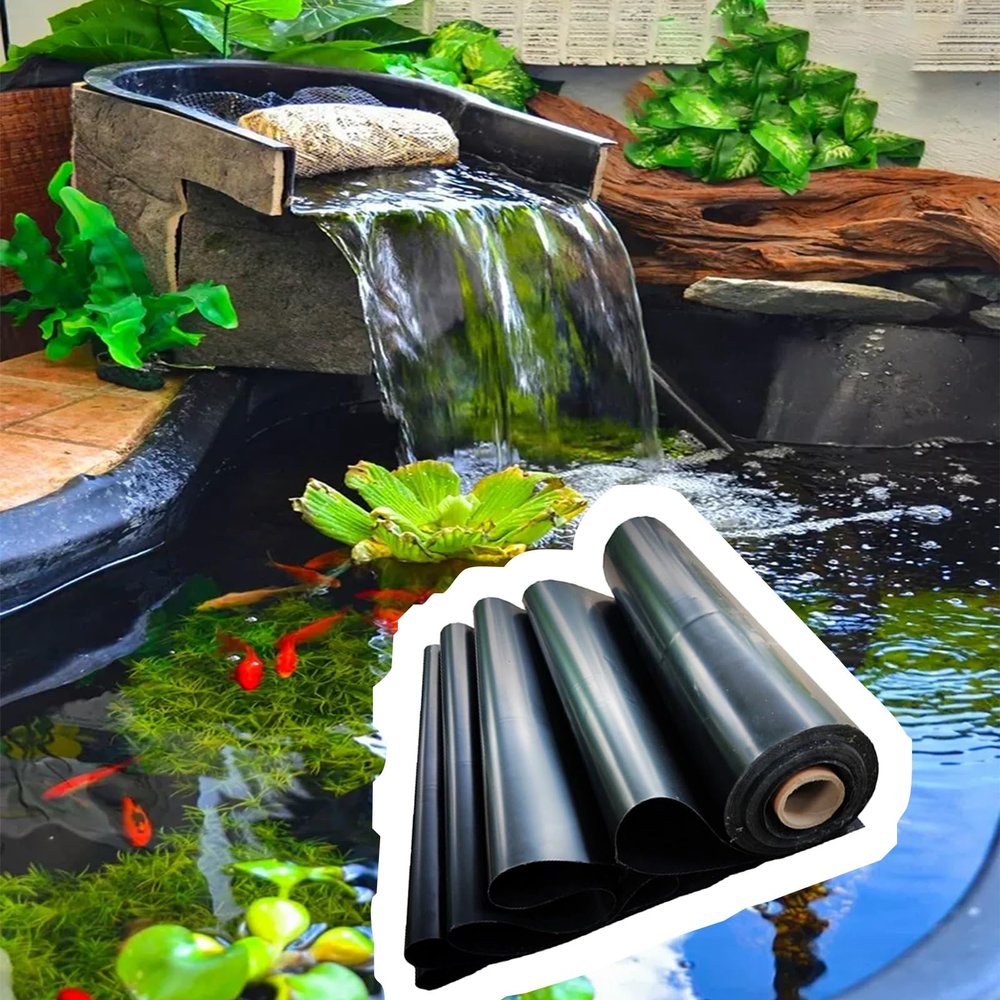 Waterproof UV- and Weather-Resistant Flexible HDPE Pond Liner, Easy to Install, 41.0 m 34.0 m 71.50 m 1410.0 m