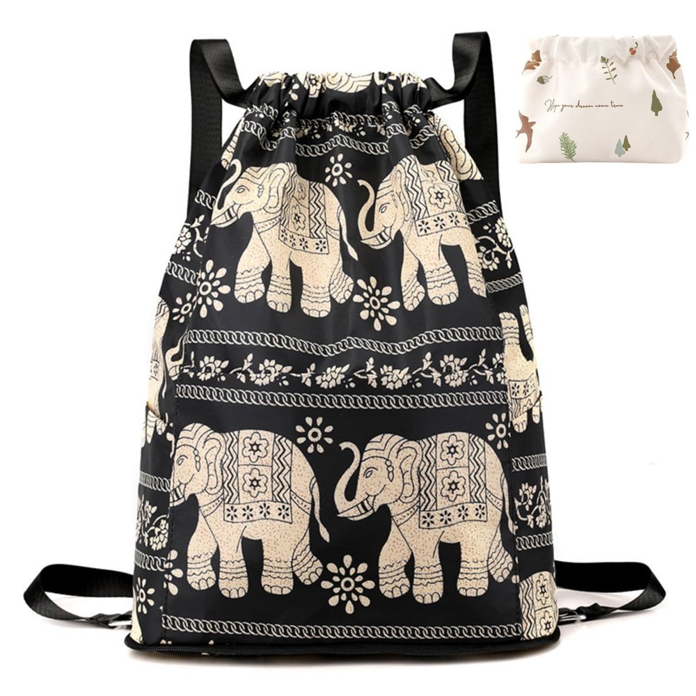 Illuminate Foldable Large-Capacity Dry-Wet Separation Drawstring Sports Backpack (G)
