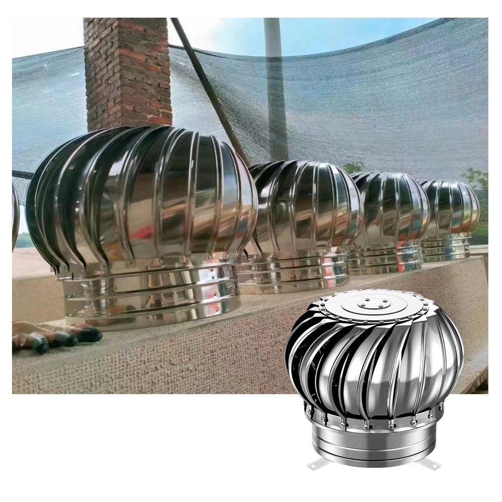 CRRONG Stainless Steel Rotating Chimney Cap, 350 mm