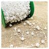 Faux Pearl Garland Decoration, Clear White, 100 Meters view 2