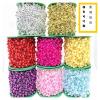 Faux Pearl Garland Decoration, Clear White, 100 Meters view 4