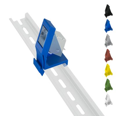 Keystone DIN Rail Bracket (35 mm), Mini Type, Blue