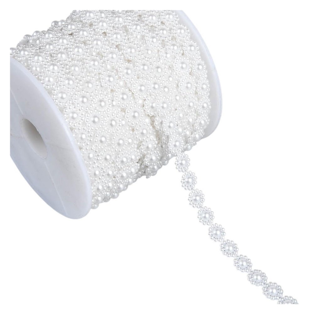 2-Yard Faux Pearl Chain Trim for DIY, Wedding & Home Decor (B03-5)