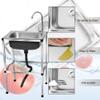 Mobile Freestanding Stainless Steel Kitchen Sink with Faucet, Single Bowl, 38 x 32 cm view 3