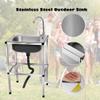 Mobile Freestanding Stainless Steel Kitchen Sink with Faucet, Single Bowl, 38 x 32 cm view 4