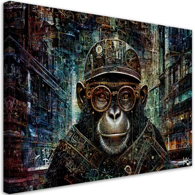 KunstLoft "Cyber Simian Sentinel 1" Canvas Print, 60 x 40 cm, Landscape