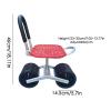 Garden Stool with Wheels, Height-Adjustable 360-Degree Swivel Metal Seat view 2