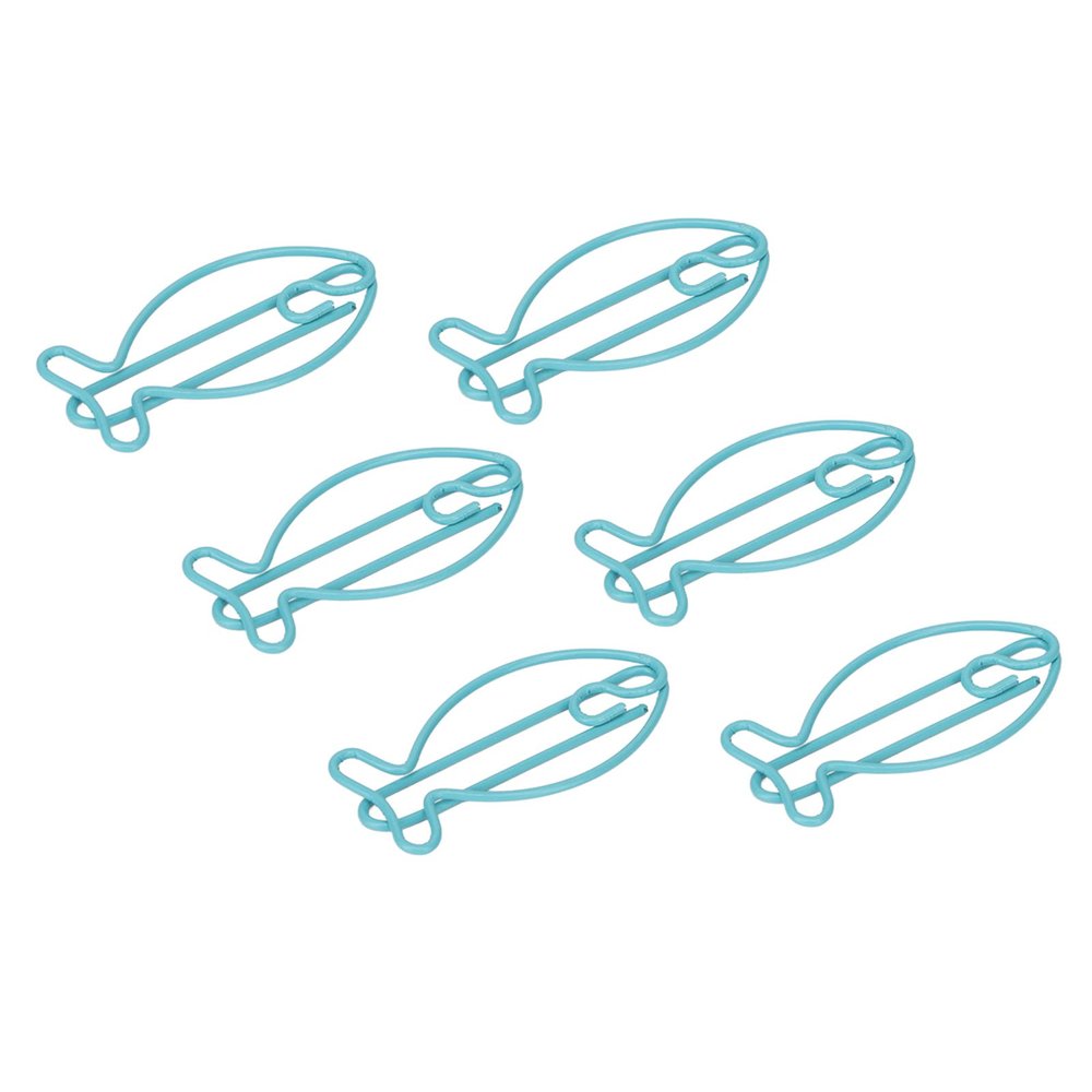 100 Fish-Shaped Metal Paper Clips for Document Organization