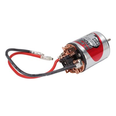 Fydun 540 RC Brushed Motor, Waterproof High-Torque Motor with External Replaceable Carbon Brushes for RC Crawlers, 17T Applied Family (12T)