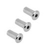Nickel-Plated Iron Flat and Hex Nuts with Round-Head Sleeves, M8 × 22 mm, 50 Pieces view 2