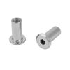 Nickel-Plated Iron Flat and Hex Nuts with Round-Head Sleeves, M8 × 22 mm, 50 Pieces view 4