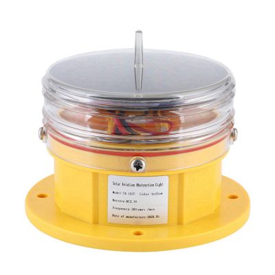 Solar LED Marine Beacon Light, 360° Flashing, IP68 Waterproof