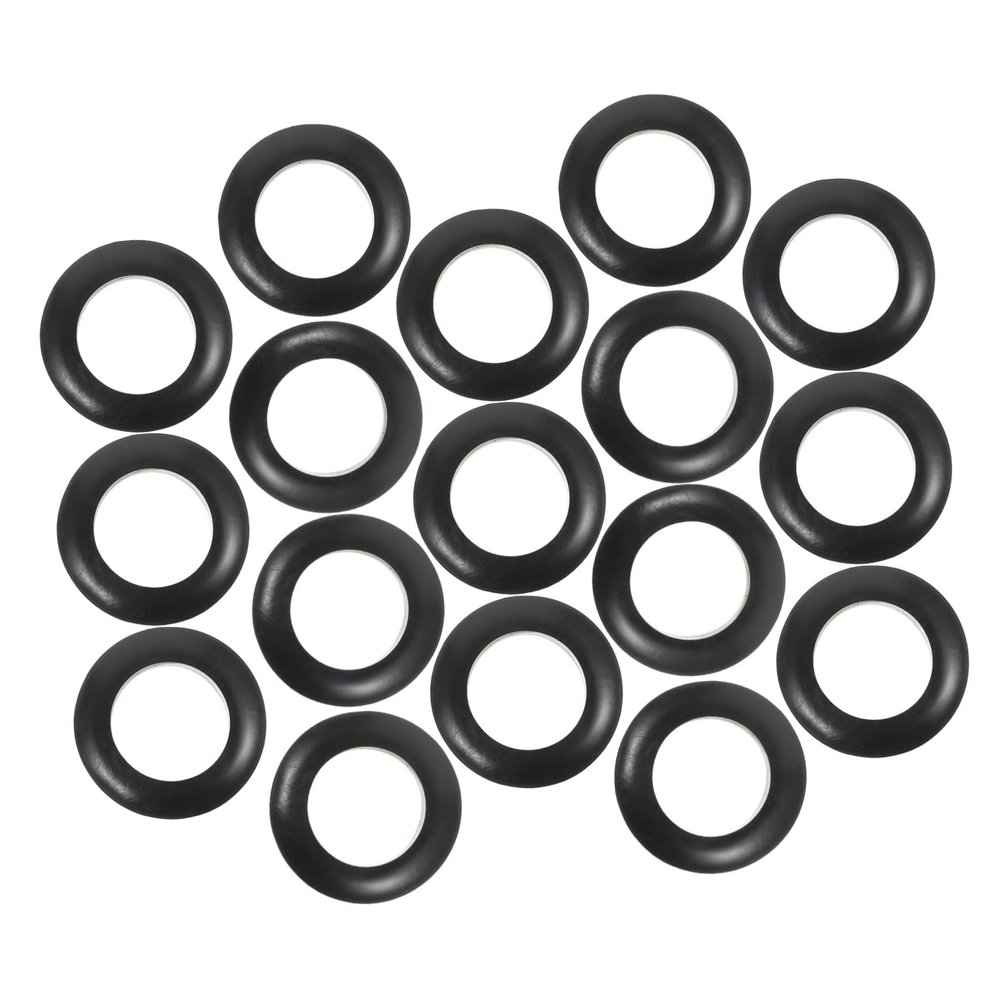MUSISALY 50-Piece Black PVC Hole Plugs for Cable Protection, Double-Sided, for Electrical Devices and Various Wire Sizes