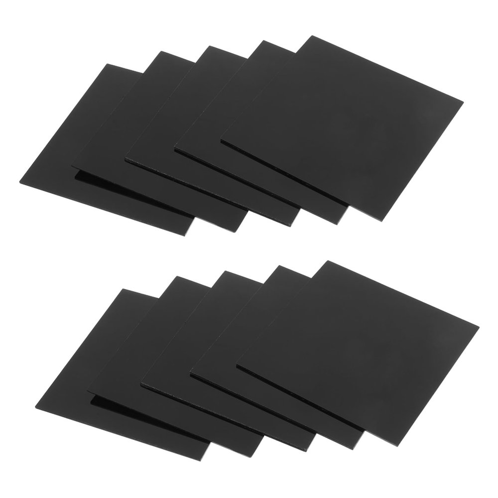 Black Acrylic Sheets, 10-Piece Set for Painting and Crafts