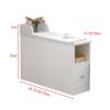GLigeT Living Room Sofa Side Table, Narrow Side Cabinet with Drawer and Open Shelf, 25 x 80 x 55 cm view 2