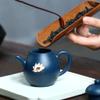 Chinese Purple Clay Teapot with Hand-Painted Lotus view 3