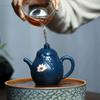 Chinese Purple Clay Teapot with Hand-Painted Lotus view 4