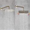 Brushed Gold Shower Mixer Faucet, Concealed Rain Shower Set, 10-Inch Shower Head view 3