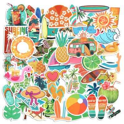 52-Piece Summer Stickers for Kids and Adults