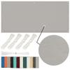 Waterproof Rectangular Sun Shade Sail 4.5 x 5.5 m, Light Gray view 1