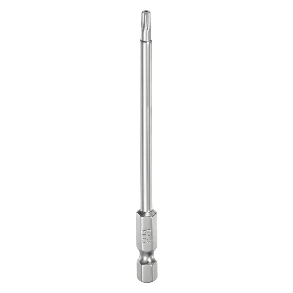 QUARKZMAN T15 Security Torx Bit, 1/4-Inch Hex Shank, 100 mm, S2 Steel