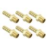 QUARKZMAN Brass Hose Barb Fittings, 6-Pack, 5/16" Barb x 1/4" NPT Male view 1