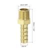 QUARKZMAN Brass Hose Barb Fittings, 6-Pack, 5/16" Barb x 1/4" NPT Male view 2