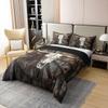 100% Cotton Bull Skull Rustic Wood Duvet Cover Set, White/Brown, 220 x 240 cm view 3