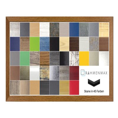 Skane MDF Frame for 35 x 100 cm Picture, Rustic Oak Finish with Acrylic Glass