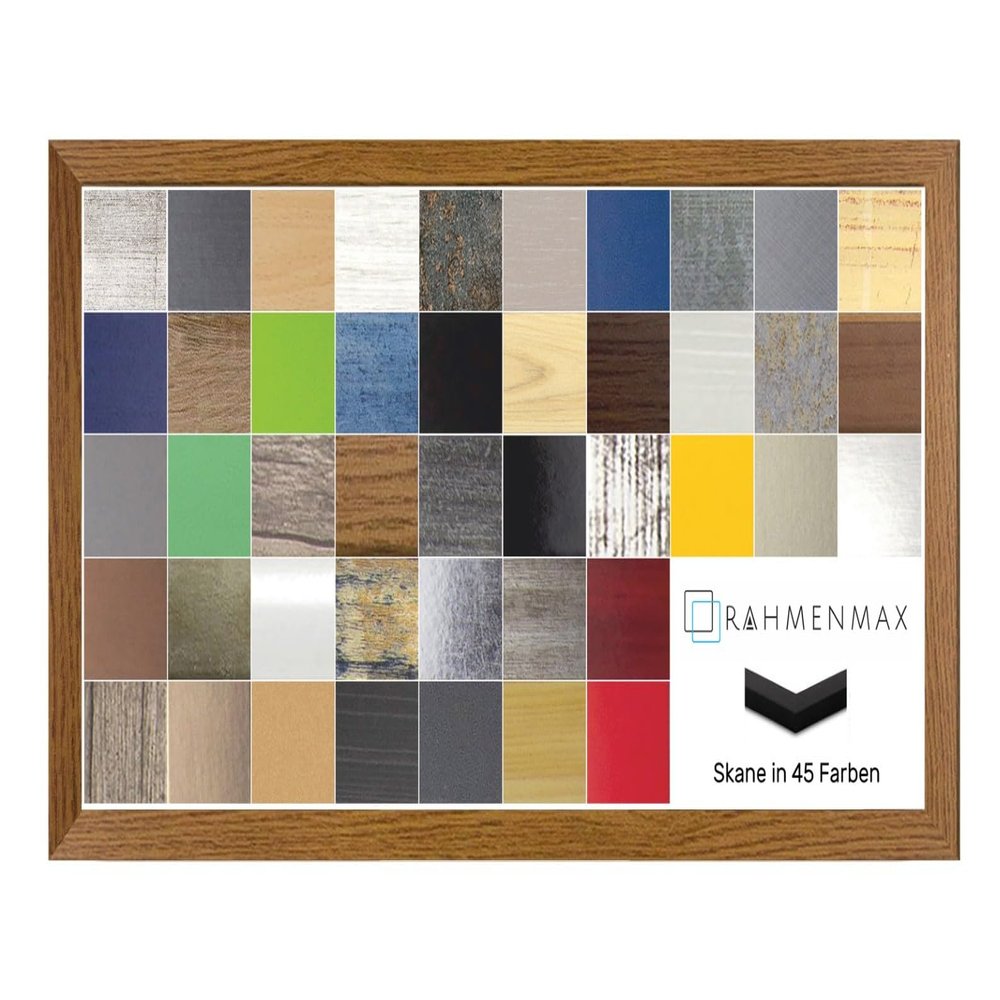 Skane MDF Frame for 35 x 100 cm Picture, Rustic Oak Finish with Acrylic Glass