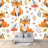 Art Bohemian Cartoon Fox Photo Wallpaper, 400 x 280 cm, Nonwoven 3D Wall Mural view 1