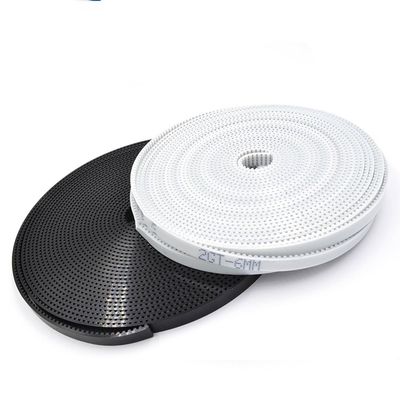Pangocho Open-Ended 2GT Timing Belt, PU with Steel Core, GT2, 6 mm, 50 m, Black